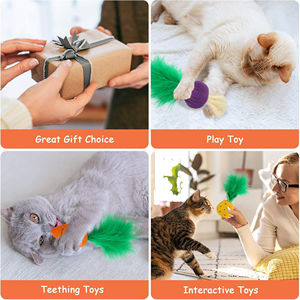 AFP New Arrival Healthy Mix Series Premium <strong>Catnip</strong> Toy Soft Yarn Feathers Cat Chew Toy With Crinkle Paper Interactive <strong>Catnip</strong> Toys - Product Image 5