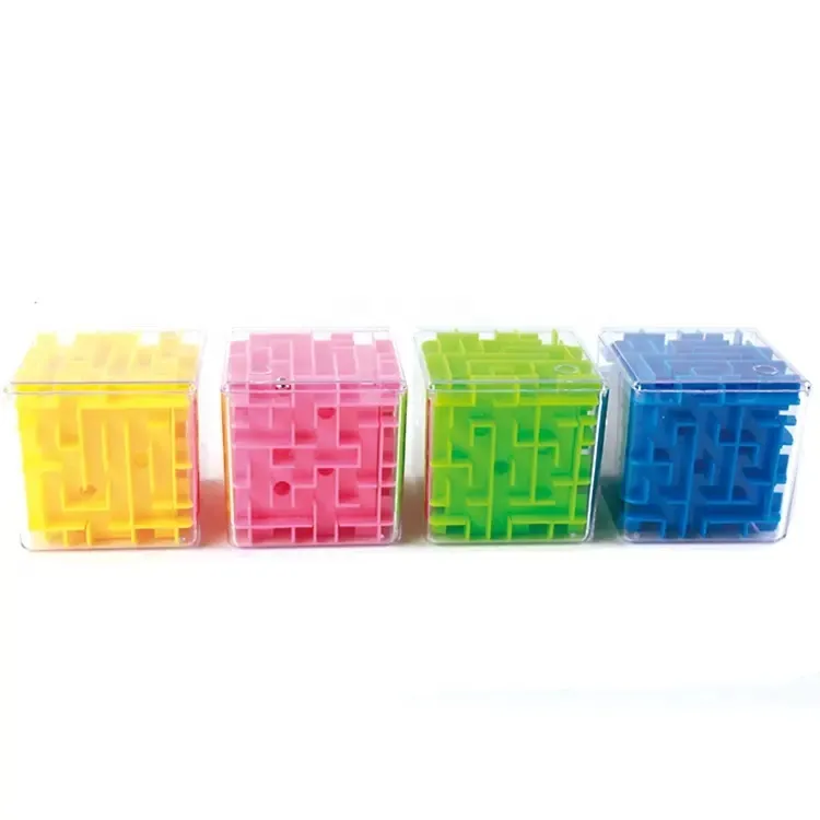 6cm 3d Cube Puzzle Maze Toy Hand Game Case Box Fun Brain Game Challenge Fidget Brinquedos Equilíbrio Brinquedos educativos para crianças