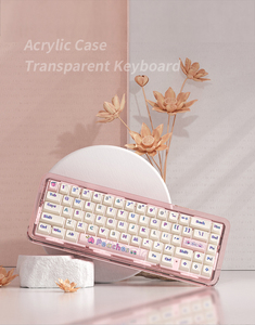 B67 Three Mode Mechanical <strong>Keyboard</strong> RGB Hot-swappable <strong>Keyboard</strong> with Transparent MDA High Sublimation Keycap for Gaming Office - Product Image 4