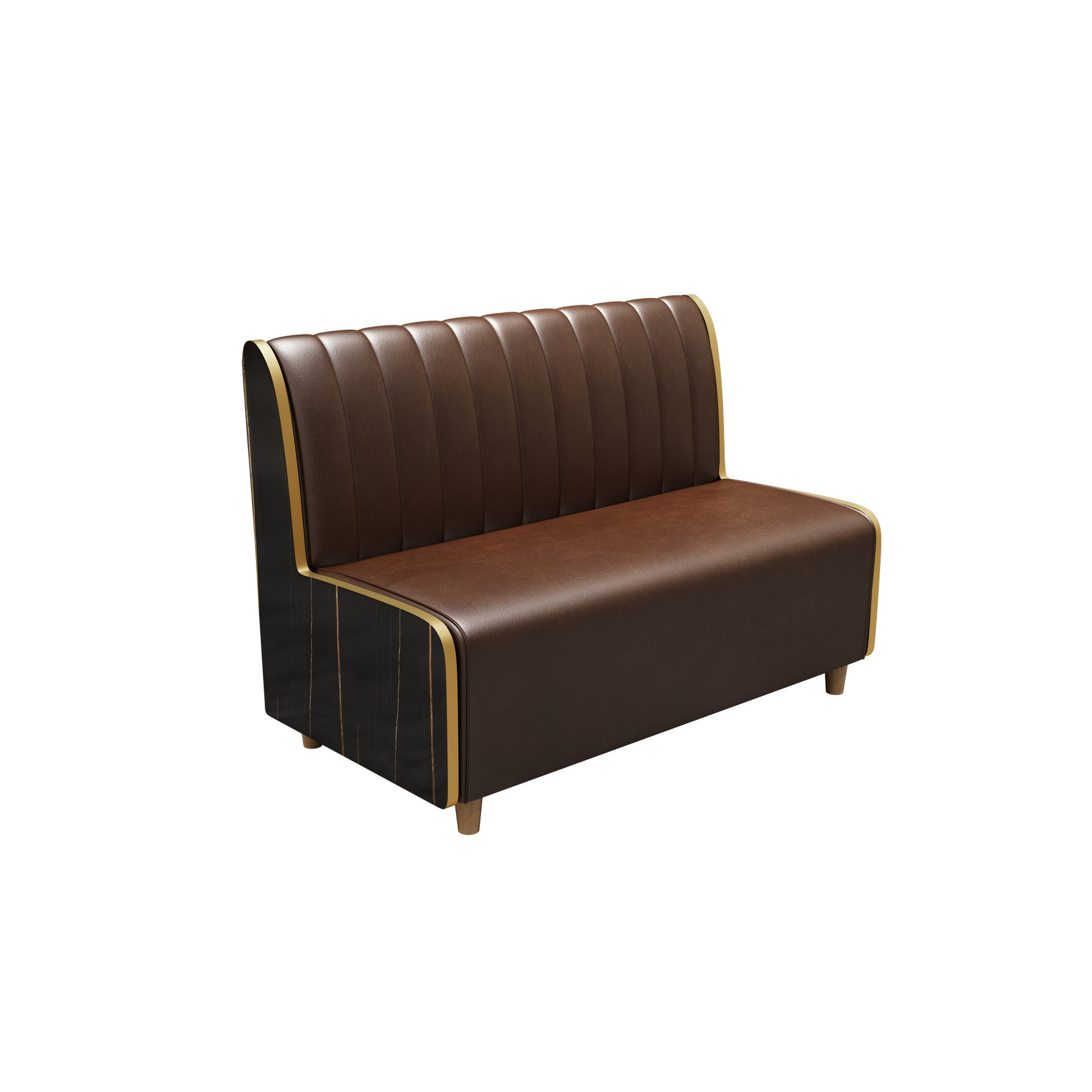 Coffee colored single card sofa