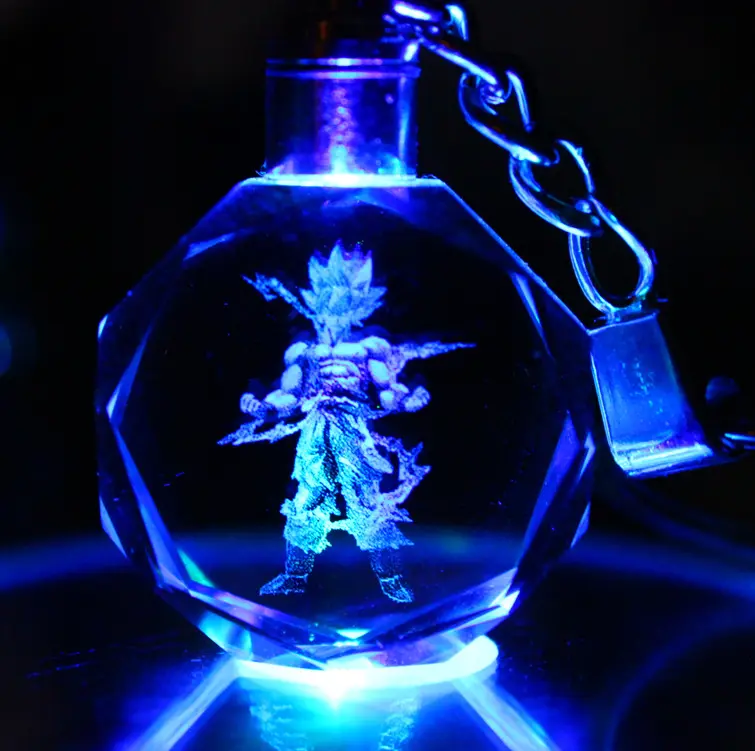 Iluminação LED DBZ goku Vegeta chaveiro Para Homem Presente decoração