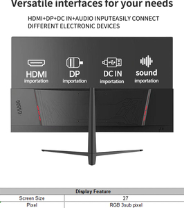 Fabrik preis 27 "QHD 180Hz Computer bildschirm mit hoher Aktualisierungsrate PC-Monitor Desktop-Gaming-Monitore - Product Image 5