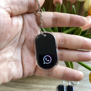 Siyah epoksi NFC anahtarlık NFC dokunun anahtarlık sosyal medya Instagram WhatsApp anahtar kart NFC - Product Image 1