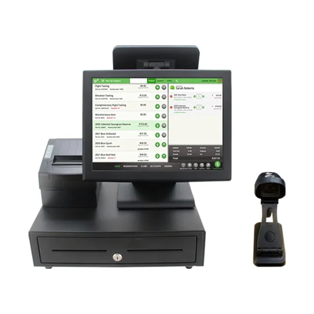 Sistem Pos ritel Windows Terminal Pos 15 inci Micropos semua dalam satu