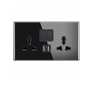 Hochwertige moderne 146 Dual Triple Port Dual USB geschaltete Buchse Smart Home Multifunktion ale Glasscheibe buchse - Product Image 1