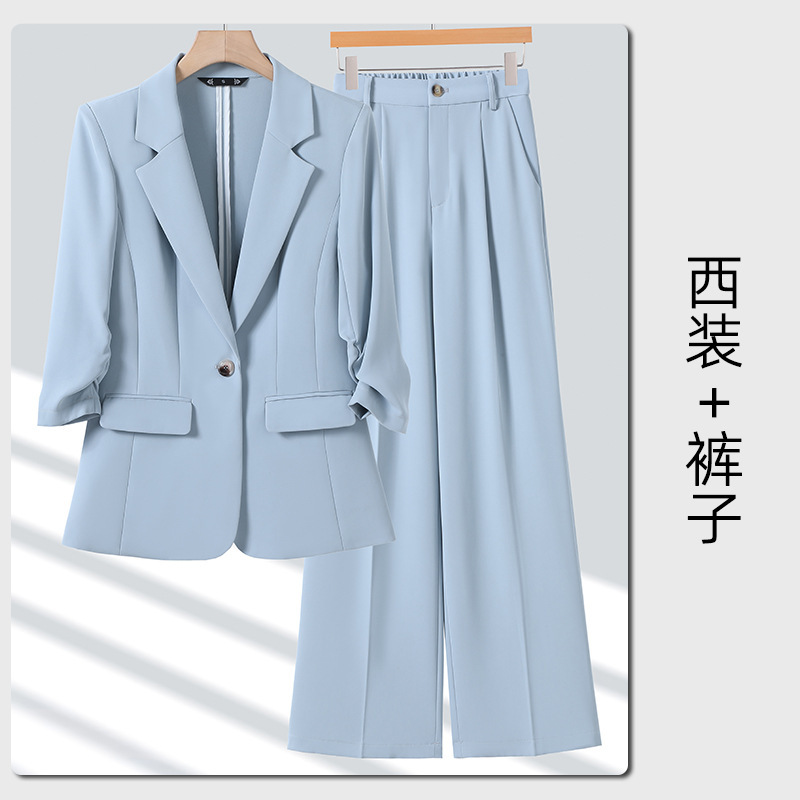 Light blue suit pants