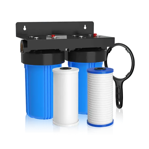 Sistema de filtración de agua para toda la casa, prefiltro de agua grande y azul para casa