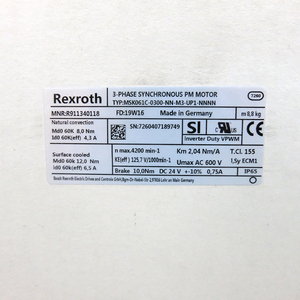 High Quality Rexroth Synchronous Motor DriveMSK061C-0300-NN-M3-UP1-NNNN Servo Motor - Product Image 4