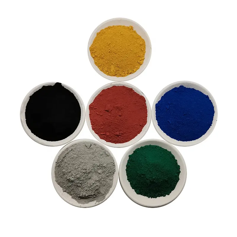 Pigmento de óxido de hierro, óxido de hierro rojo y amarillo, negro para hormigón