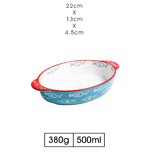 blue 8.6 inch oval