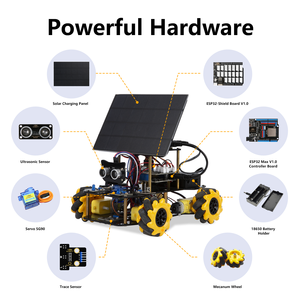 ACEBOTT Robot Inteligente de Energía Solar, Kit de Coche de Control Remoto 4WD para <span class=keywords><strong>Arduino</strong></span>, Programación Electrónica, STEM, Kit de Codificación Educativa