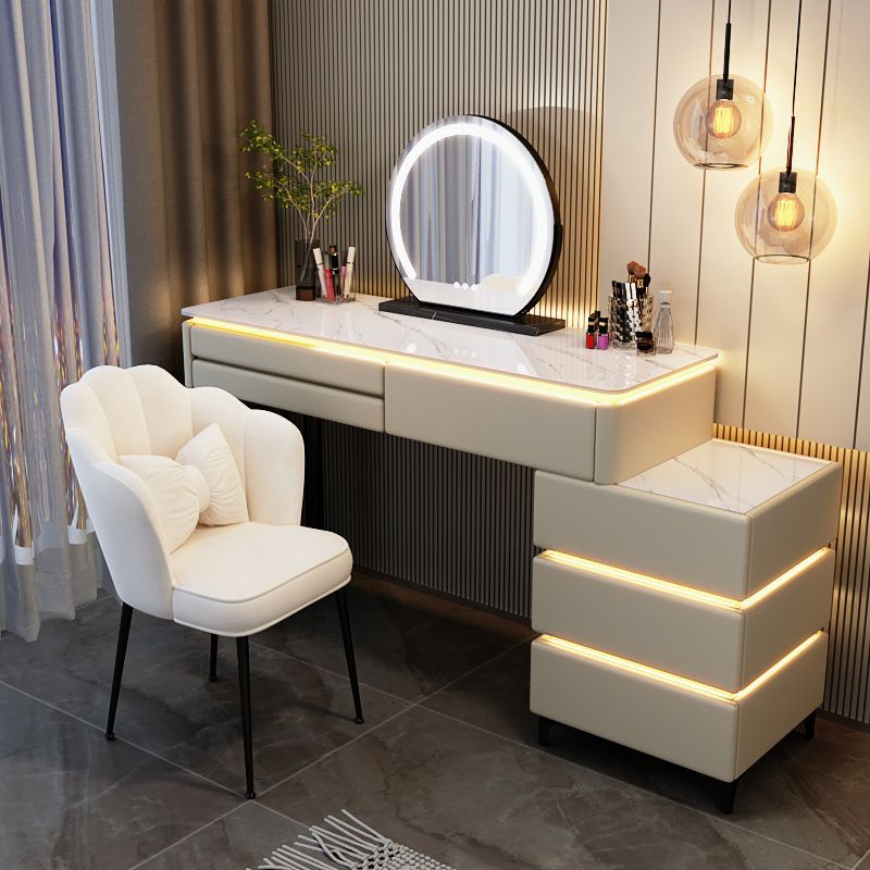 120cm khaki table, cabinet, mirror, fairy chair