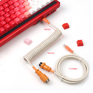 Keyboard Type c to Usb c Aviation Coiled <strong>Cable</strong> Keyboard Usbc Aviation Coiled <strong>Cable</strong> Coiled Usb c <strong>Cable</strong> - Product Image 3