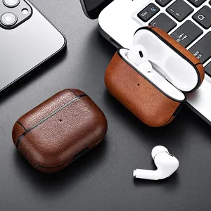 Airpods Pro 2 için kılıf deri iş kablosuz kulaklık kapak Apple Airpods 3 Pro USB <span class=keywords><strong>C</strong></span> 2nd 3rd nesil kulaklık kabuk