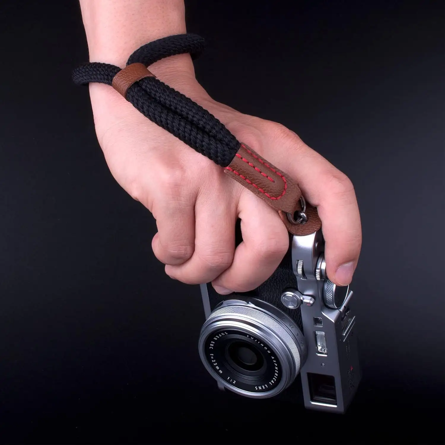 สายคล้องกล้องไนลอนนุ่มสบายสำหรับกล้อง Fujifilm Sony Canon Nikon Leica สายคล้องนิรภัยแบบปรับได้