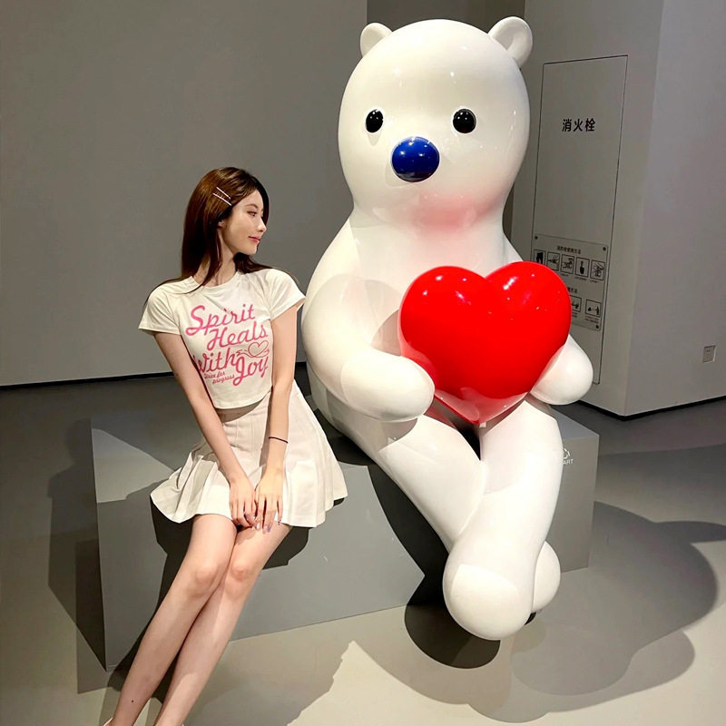 Sculpture de dessin animé en fibre de verre