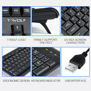 2025 nuevos accesorios de computadora silencioso USB Mini Teclado mecánico con cable y mouse para computadora portátil PC Gaming Keyboard Mouse Combos Set