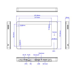 10.1 inch <strong>Android</strong> Commercial Touch Tablet Support NFC RFlD Technology 10-point Touch Screen Tablet pc Wall - Product Image 3