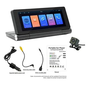Reproductor MP5 Universal para coche, 6,86 pulgadas, inalámbrico, CarPlay, Android, Auto Multimedia, portátil, BT/AUX/FM, transferencia, pantalla táctil plegable - Product Image 6