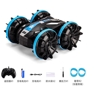 MJ รถสตั๊นท์บังคับระยะไกล2.4GHz,รถสะเทินน้ำสะเทินบกหมุนได้360องศาสองด้าน4WD RC Stunt สำหรับเด็ก - Product Image 2