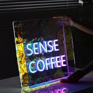 Biển Hiệu Neon Led Vô Cực Hiệu Ứng Gương 3D Cầu Vồng Đèn Biển Hiệu Neon Màu Gương Acrylic Để Trang Trí Tường Cửa Hàng - Product Image 5