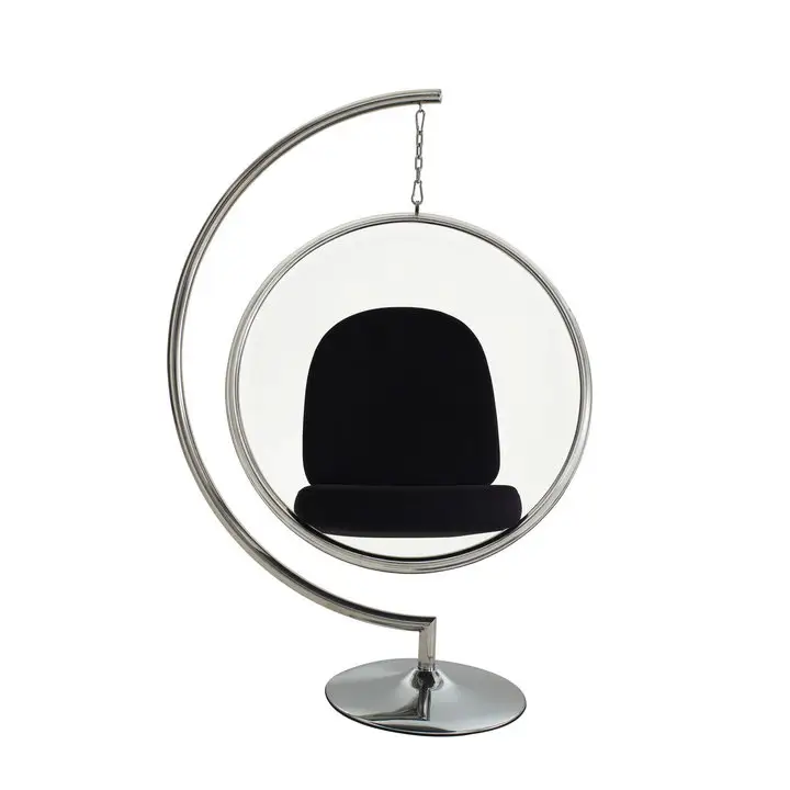 Design moderno Acrílico Bolha Cadeira Egg Cadeira Contemporânea Sala de estar Cadeira Giratória Ouro em Latão Cromo Aço Vidro Lazer