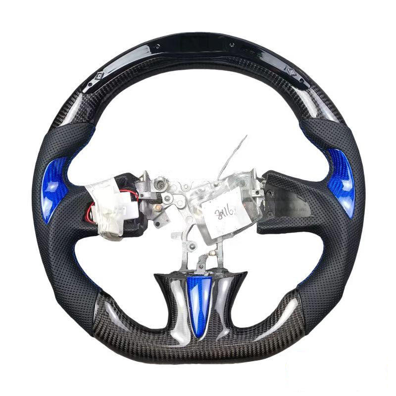 Carbon+Leather+LED+Blue Stitching