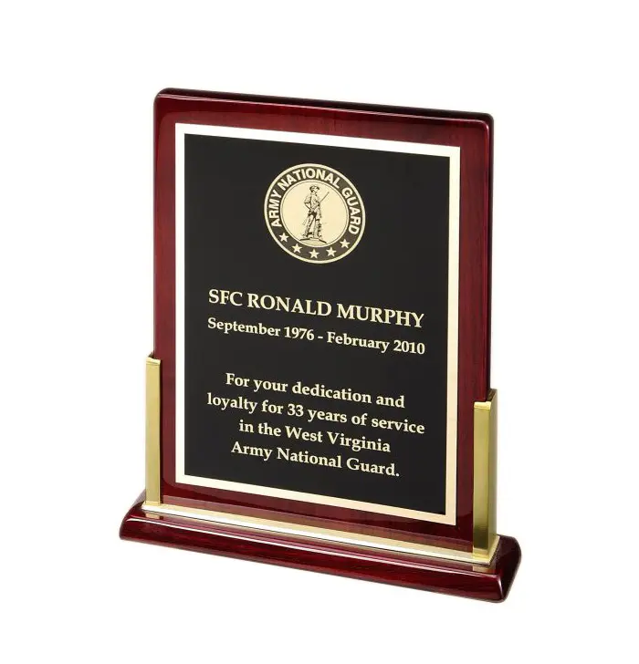 Award plaques with piano finish custom design accepted award shield wood palque