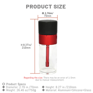 Wowo công nghệ <span class=keywords><strong>hookah</strong></span> có thể tháo rời để rửa Shisha du lịch kính khói hukka xe cup chicha Bộ nargile sheesha du lịch cho xe hookahs - Product Image 2