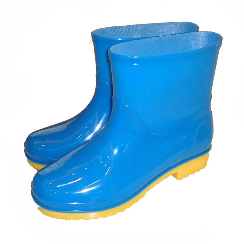 PVC Ankle Rain Boots Botas agricultura para mulheres Botas chuva borracha moda para homens Mulheres