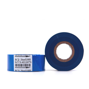 Buona qualità FC2 colore blu dimensioni personalizzabili 25mm * 100m foglio di stampa del codice della data del nastro di codifica a caldo