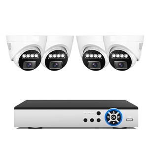 El sistema de cámara IP incluye 4 cámaras y POE NVR compatible con detección humana Detección de automóviles AI 4CH POE NVR Kit - Product Image 1