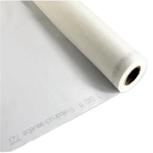 Tela de malla de red de impresión de poliéster 100% de tejido liso Amarillo Blanco de fabricación para impresión de seda