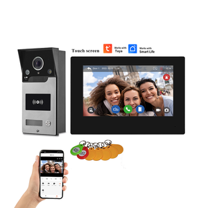 Sistema de timbre de videoportero Compatible con Red Tuya de alta calidad con cámara de color de visión nocturna Desbloqueo de aplicación Tuya para villas