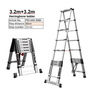 10.5สองด้านบวกบันไดขั้นแบบพับเก็บได้ไกล10.5ฟุตพร้อมบาร์ทรงตัว1อัน - Product Image 2