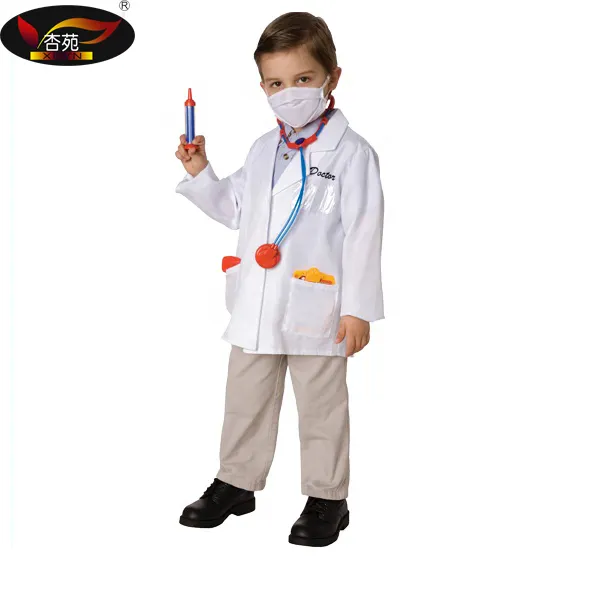 Disfraz Cosplayer de laboratorio para niños, bata de laboratorio blanca para niños, venta al por mayor, 2017