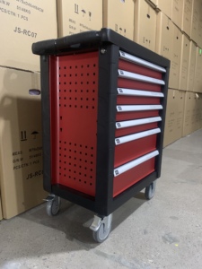 热卖2025七抽屉可锁红色汽车修理柜，带7套手动工具，可定制原始设备制造商，用于车库存储 - Product Image 5