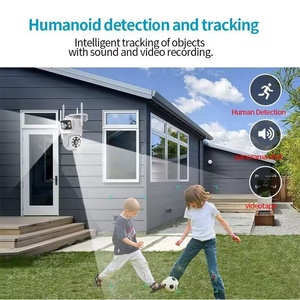 Wifi kamera gece görüş çift ekran hareket algılama wo yönlü ses interkom IP66 çift lens ağ kamerası ptz - Product Image 3