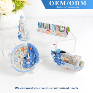 Дешевая цена, сувенирные изделия из смолы, маяк, термометр, лодка, рулевое колесо, Чайка, индивидуальные украшения - Product Image 2