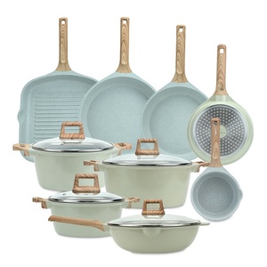 Sinh thái thân thiện Die-cast nhôm không dính soong nhà máy bán buôn nướng PAN cho Bít tết trứng Chất lượng cao Chảo chậu <span class=keywords><strong>Cookware</strong></span> Set - Product Image 1