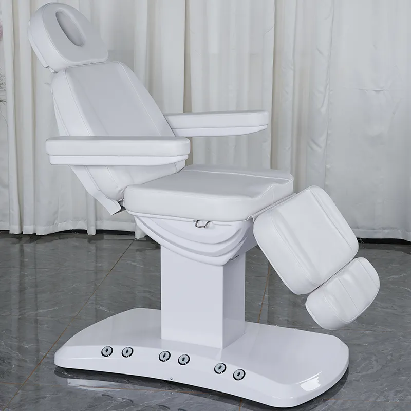 Kozmetik elektrikli güzellik kuaför sandalyeleri masaj tedavisi yüz Spa kirpik yatak 3 Ce motorları ile