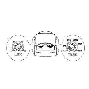 Bewegungs sensor AC220 240V Bewegungs melder Automatischer Infrarot-PIR-Sensor Rotierender Außen-Timer Einstellbarer Schalter