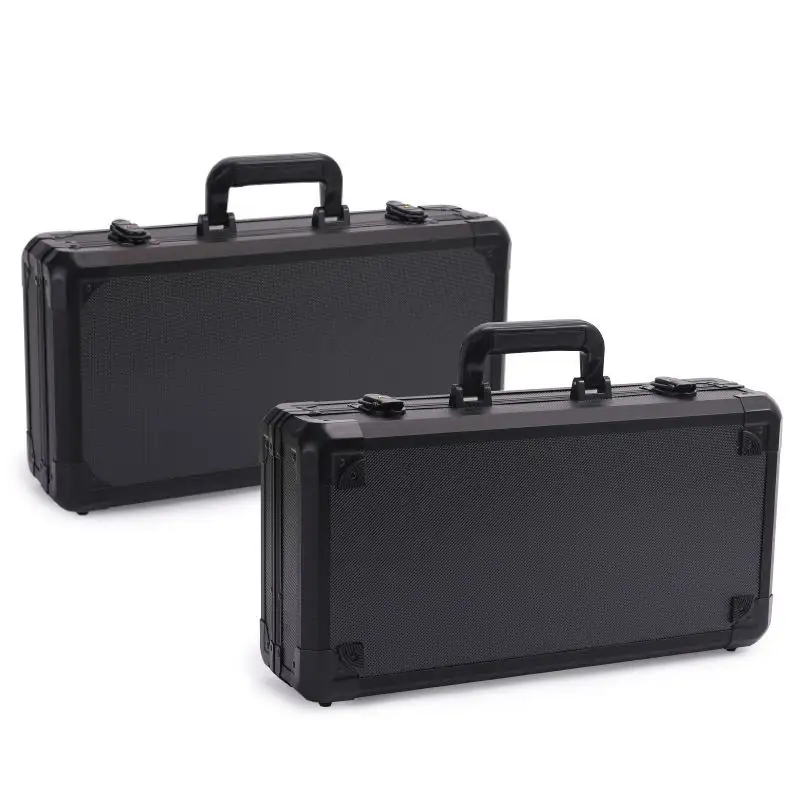 Portable professionnel en aluminium emballage valise boîtes à outils boîte de rangement rigide