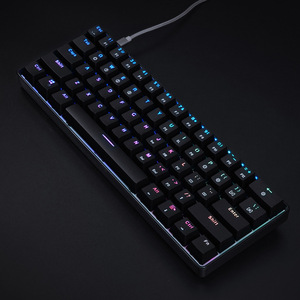 Teclado mecánico con cable 60%, luz mixta, juego de 61 teclas, Mini juego Delgado en español, Teclado mecánico para computadora de escritorio
