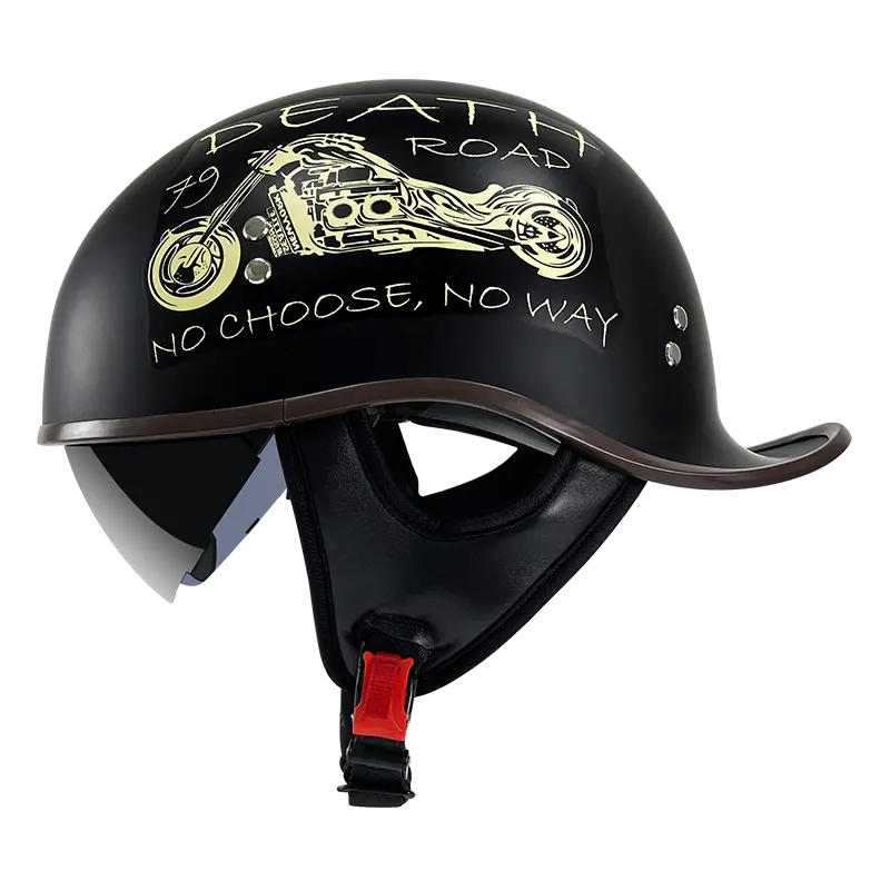 Casco da moto da uomo e da donna certificazione dot per moto casco da equitazione di sicurezza vintage universale per tutte le stagioni