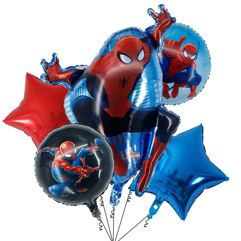 Toptan ucuz 2023 süper kahraman şişme oyuncaklar Mylar helyum örümcek adam folyo balonlar çocuklar için doğum günü partisi süslemeleri