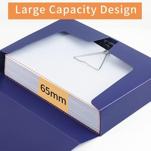 A4ストレージファイルボックスアーカイブケース65mmスパインボックスファイルドキュメントストレージボックスオフィススクール用 - Product Image 5