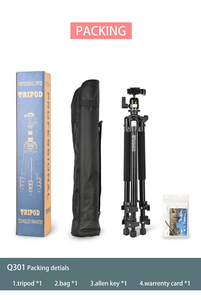 Nhôm Xách Tay Chuyên Nghiệp Video Máy Ảnh Tripod Gấp 590Mm Kỹ Thuật Số DSLR Du Lịch Chụp Ảnh Máy Ảnh Tripod Đứng Cho Đi Bộ Đường Dài - Product Image 5