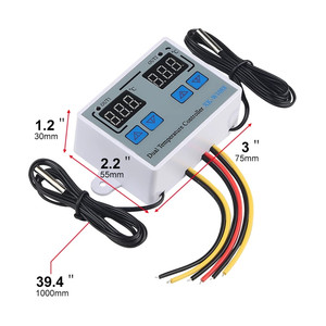 LED Dual Digital Temperature12V 24V 110-220V <strong>Controller</strong> <strong>Two</strong> Relay <strong>Output</strong> Thermostat for Incubator Heating Cooling W1088 - Product Image 4