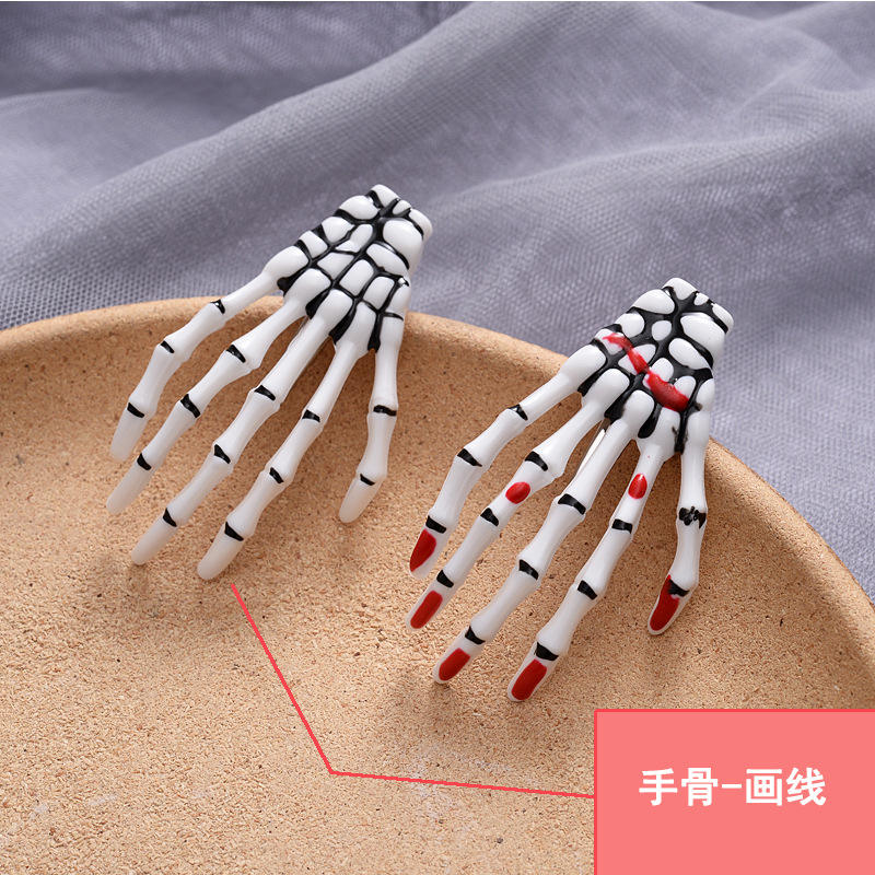 คลิปหนีบกระดูกมือลายเส้นสำหรับวาดสีขาว